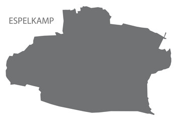 Espelkamp German city map grey illustration silhouette shape