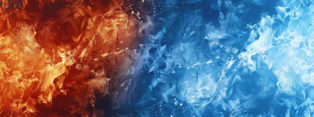 Fotobehang Fire and ice design Modern Abstract Background © buraratn