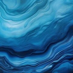 Abstract background of blue acrylic paint on canvas with cracks and scratches - obrazy, fototapety, plakaty