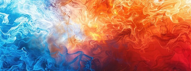 Fire and ice design Modern Abstract Background