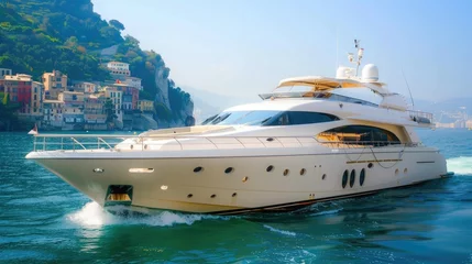 Stoff pro Meter luxury motor boat, rio yachts italian shipyard © buraratn