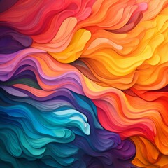 Abstract colorful background with wavy lines. illustration for your design.