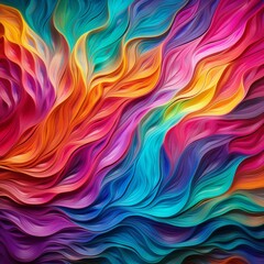 Colorful abstract background. Psychedelic pattern of wavy lines.
