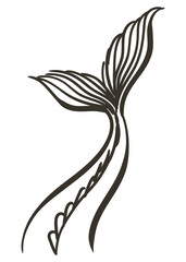 Old antique treasure map element. Decorative symbol for map template. Pirate grunge map element. Hand drawn vintage illustration