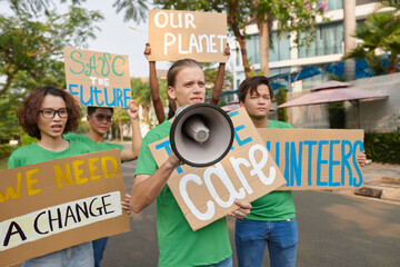 Eco activists calling on governments and corporations to take action to protect our planet