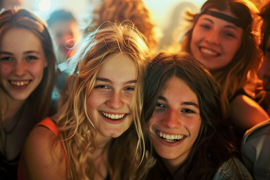 Students at the party, college celebration, bar vibes, festive atmosphere