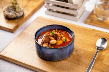 Bean soup with smoked pork ham