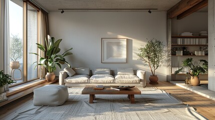 Contemporary living room interior.