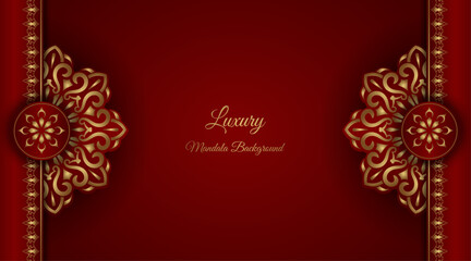 Luxury background with golden mandala ornament