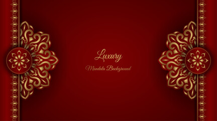 Luxury background with golden mandala ornament