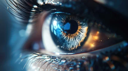 Möbelaufkleber close-up, macro human eye, laser vision correction, iris retinaфцу © yanapopovaiv