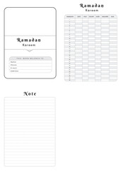 Editable Ramadan Kareem Planner Kdp Interior printable template Design.