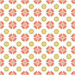 Free vector hand drawn color small flowers pattern.