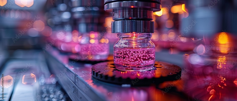 Aufkleber Silicon dies are extracted from semiconductor wafers and attached to substrates using pick-and-place machines. Computer chip manufacturing at the fab. Semiconductor packaging.