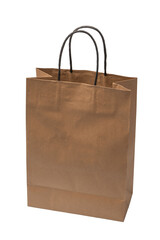 Paper bag isolated on a white background.