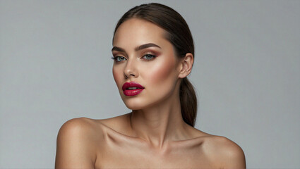 Portrait of a woman for advertising cosmetics