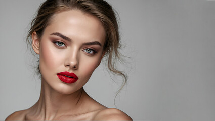 Portrait of a woman for advertising cosmetics