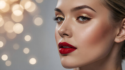 Portrait of a woman for advertising cosmetics