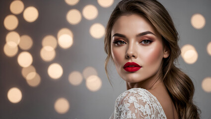 Portrait of a woman for advertising cosmetics