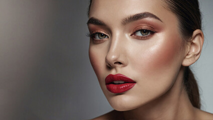 Portrait of a woman for advertising cosmetics