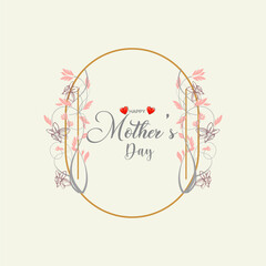 Happy Mother's Day Calligraphy abstract art background vector.