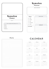 Editable Ramadan Planner Kdp Interior printable template Design.