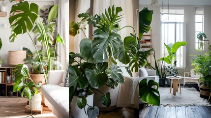 Large statement plants like monstera or at home. Large Indoor Plants for Making a Big Statement. houseplants with big leaves
