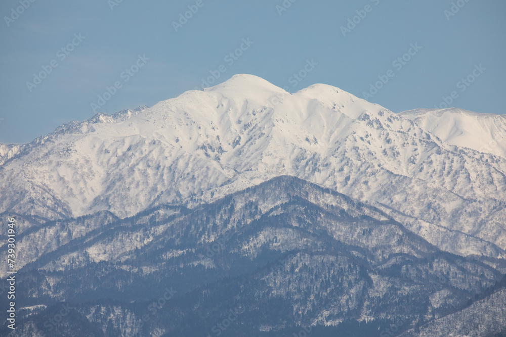 Poster snow covered mountains