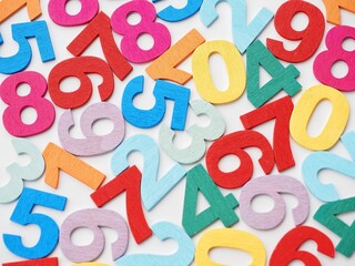 Colorful mathematics numbers background