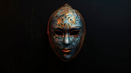 Obraz premium Carnival mask on a black background