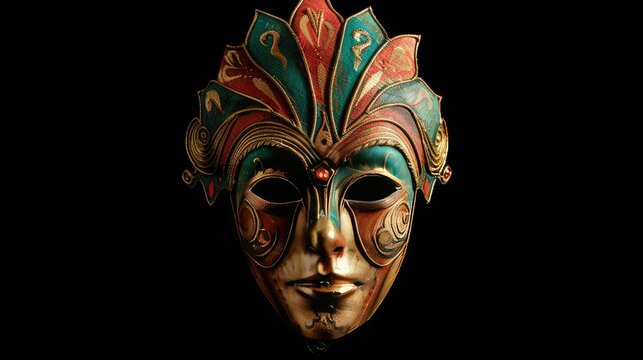 Carnival mask on a black background