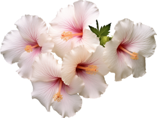 South Korean national flower Hibiscus syriacus, transparent background 