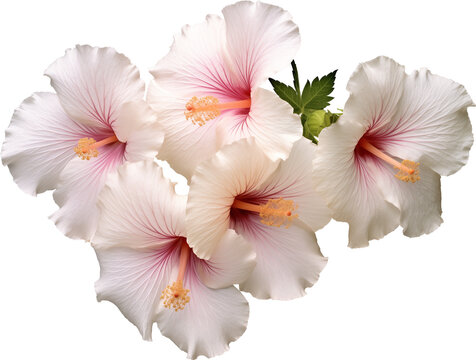 South Korean national flower Hibiscus syriacus, transparent background 