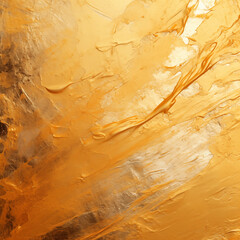 Abstract golden color oil paint texture