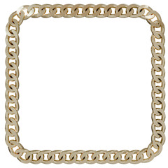 Gleaming Embrace: A timeless square of golden Cuban chains awaits your masterpiece. This 3D illustration exudes warmth and strength, perfect for classic elegance
