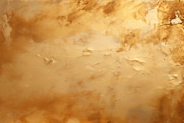 Abstract golden color oil paint texture