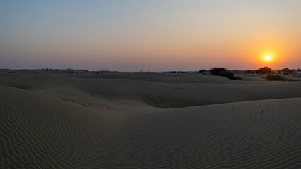 Sand dunes in Thar dessert of jaisalmer