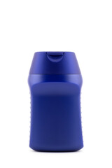blue cosmetic plastic tube of shaving cream or gel