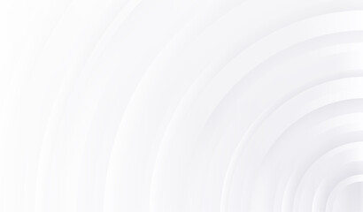 Abstract white background. Texture light gray color. Grey silver pattern. Modern minimal background. Circle gradient patern for business design. Round wallpaper. Space template. Vector illustration