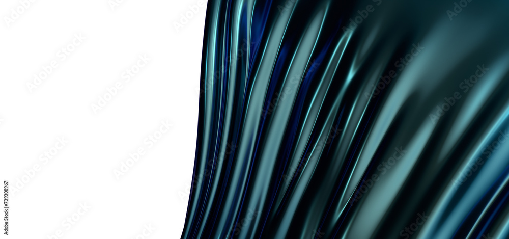 Poster dynamic aquatic motion: abstract 3d blue wave illustration for dynamic visuals