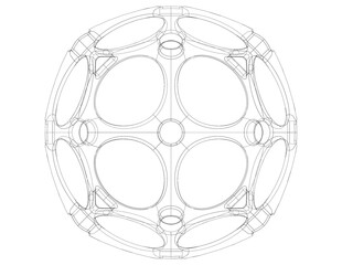 Wireframe Shape Geometric Holes Pattern Ball 3D print model