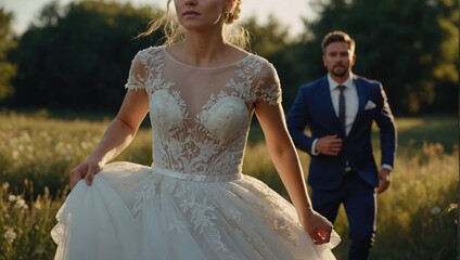 bride runs away from wedding