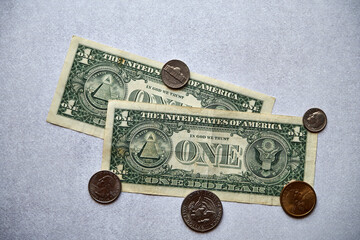 American banknotes, American coins