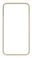 Chain Reaction: Ignite your fashion inspiration! This 3D frame of intricate Cuban chains forms a dynamic vertical rectangle, perfect for bold and edgy designs.