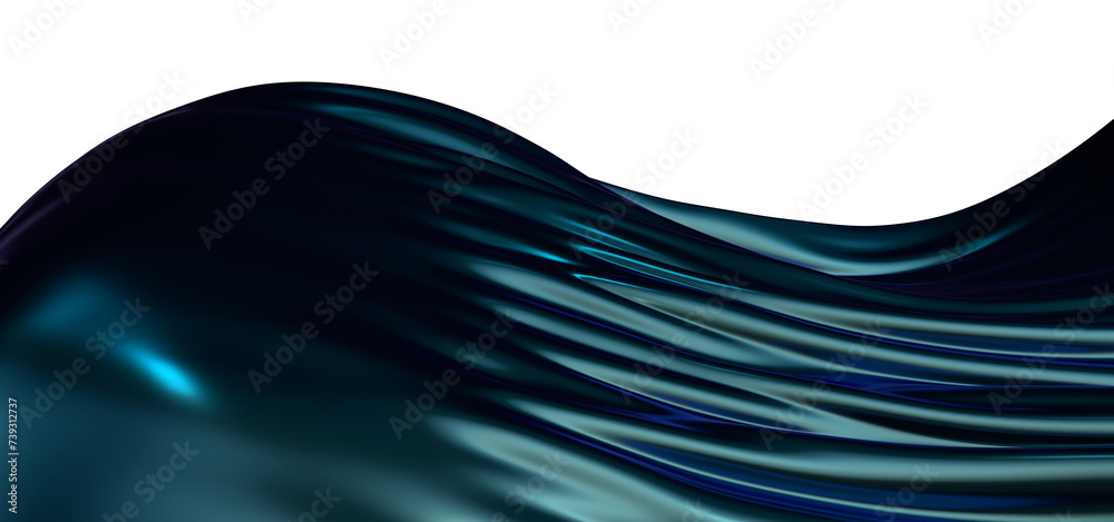 Poster creative abstract technology blue background with 3d concept. abstract particles blue wave minimalis