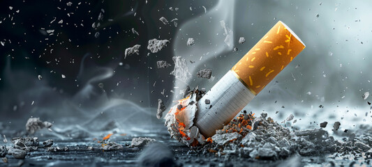 World No Tobacco Day Concept, anti smoking, and no smoking, lungs health care