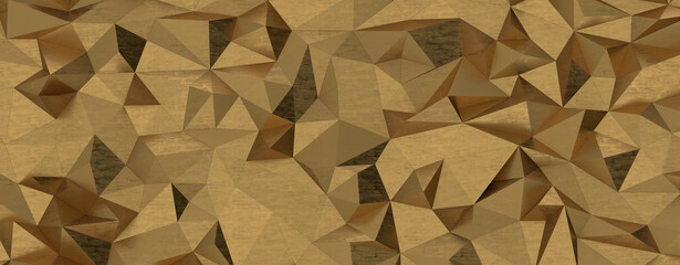 gold polygon geometric abstract background