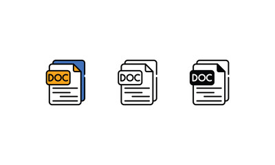 Document icons vector stock illustration