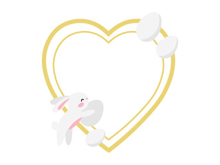 Obraz premium Easter Rabbit Frame Background Illustration 