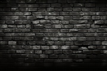 black brick wall background texture